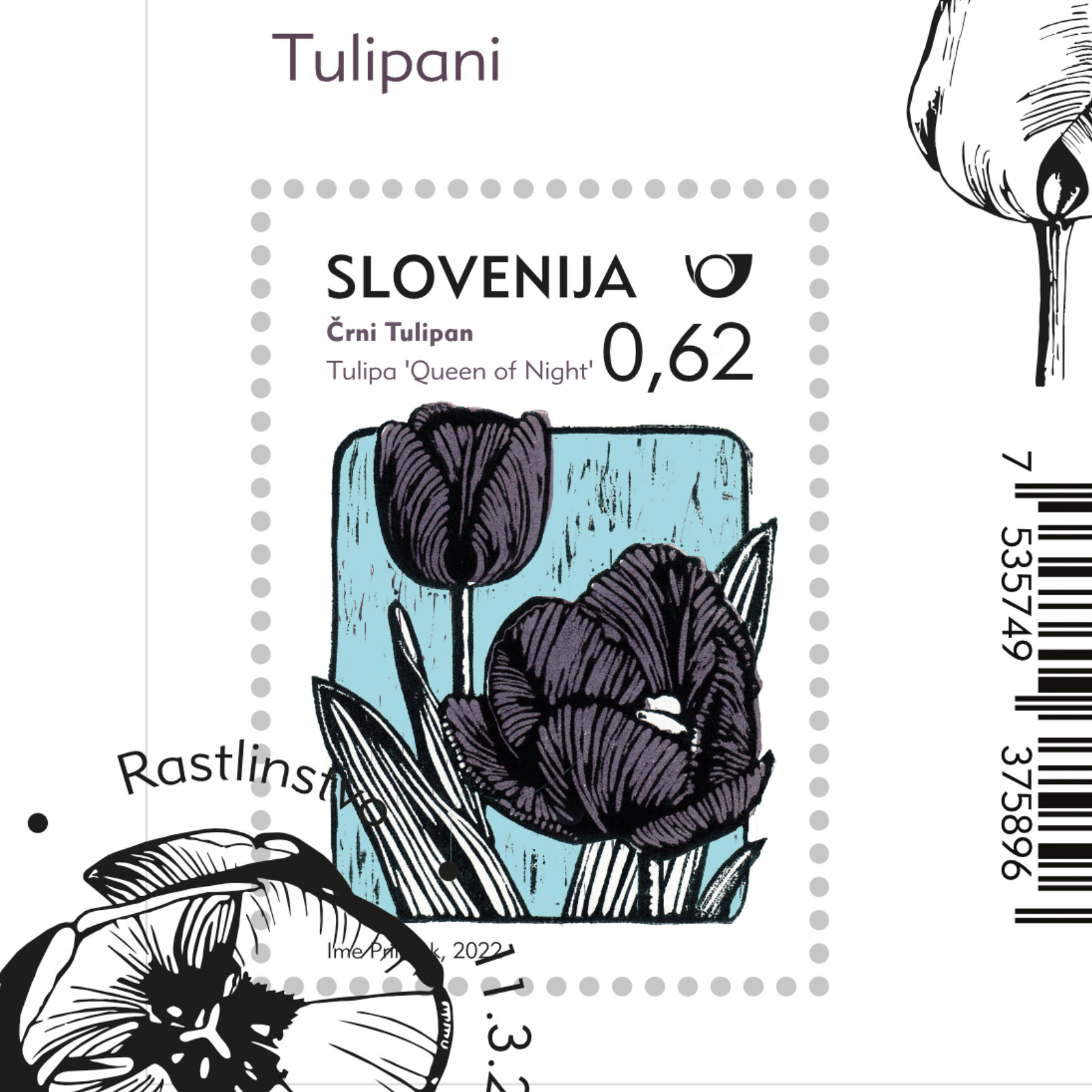 Flora: Tulips — postage stamps set