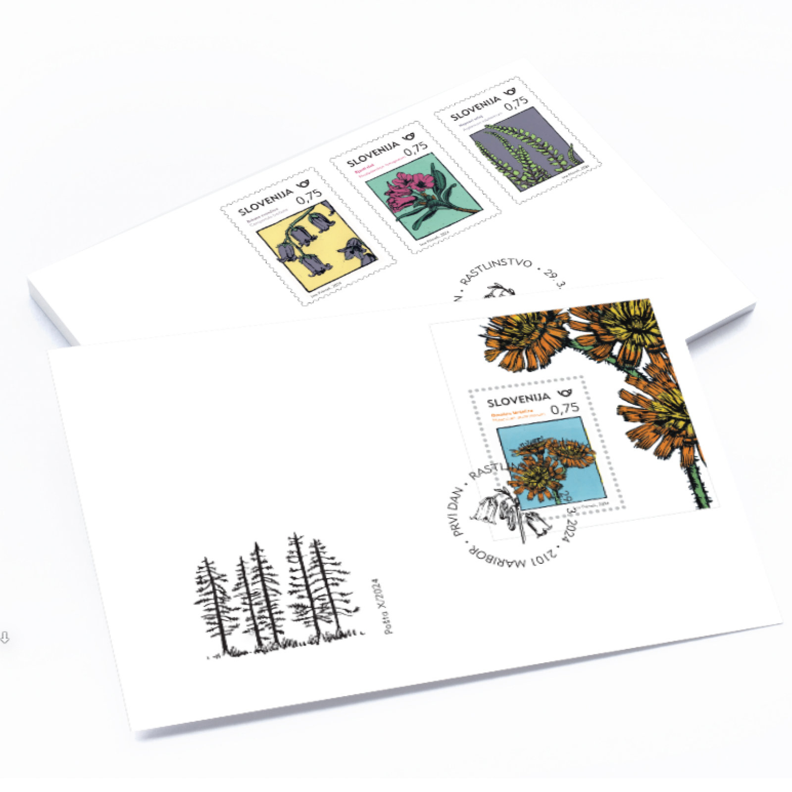 Flora: Plants of the Pohorje Regional Park — postage stamps set