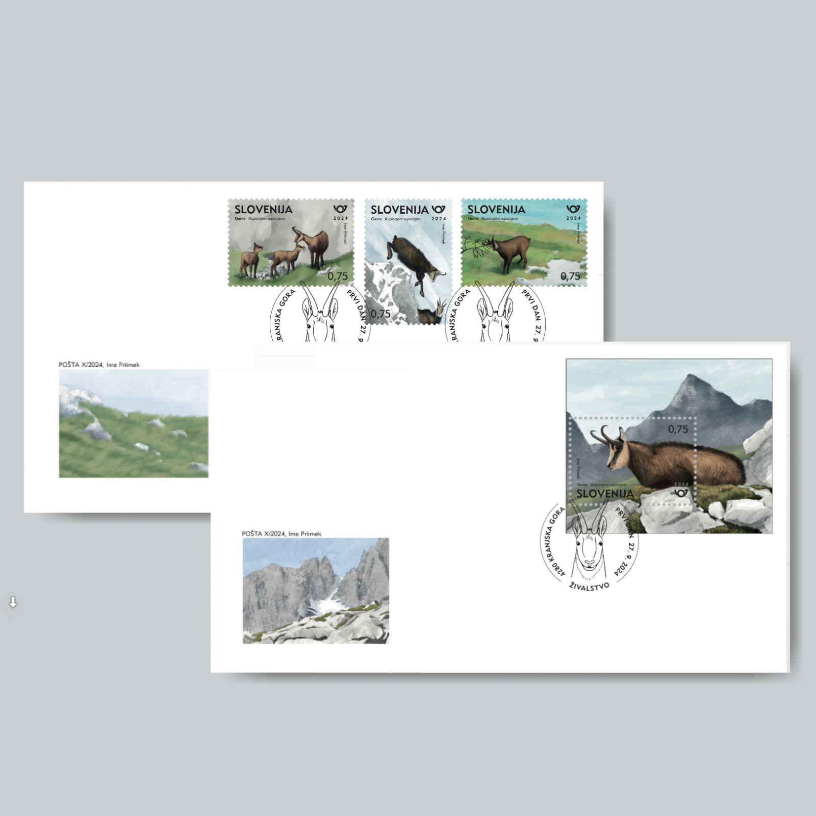Fauna: Chamois — postage stamps set