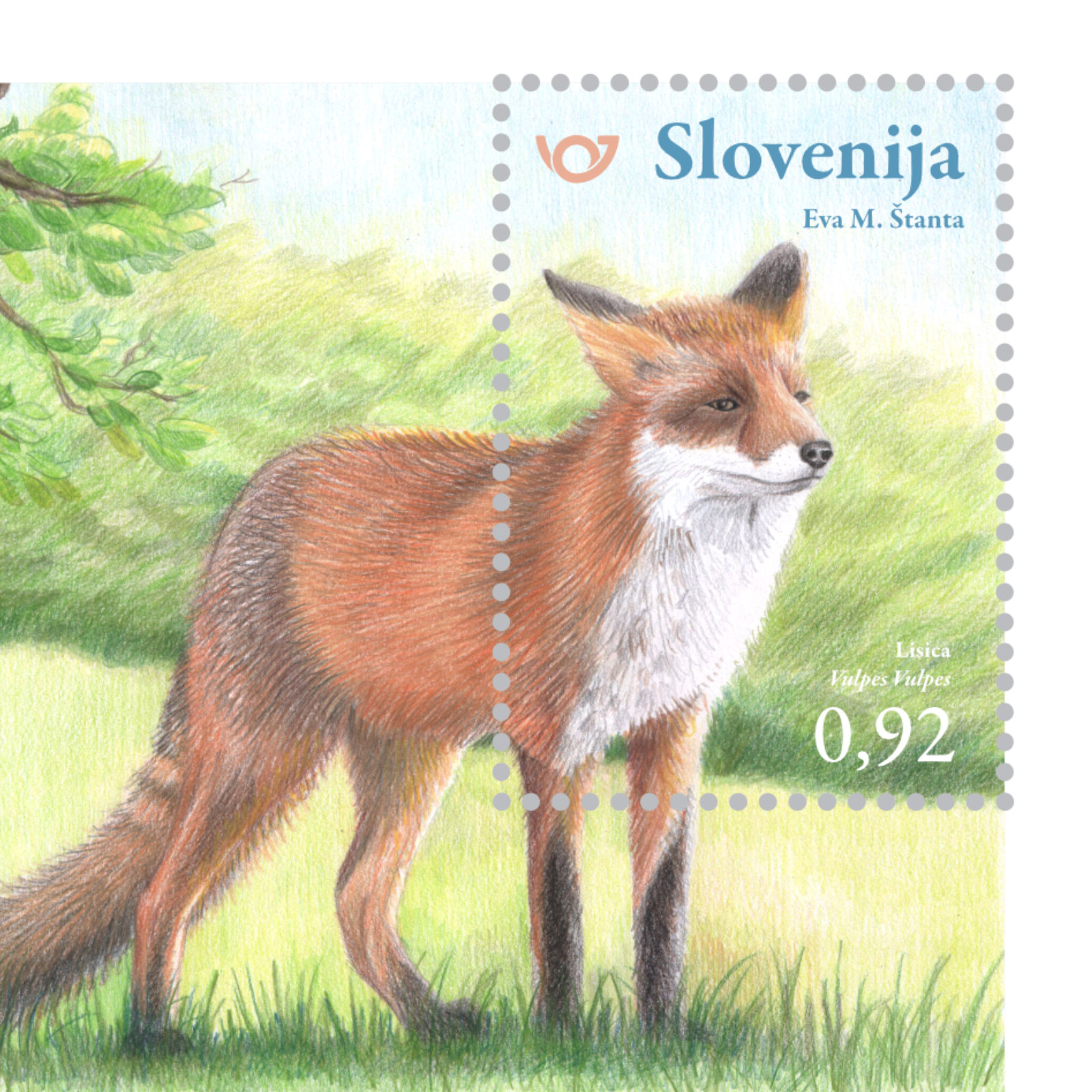 Fauna: Fox — postage stamps set
